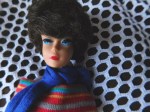 barbie bubble brunette knit face